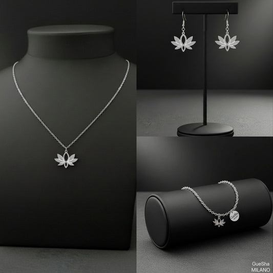 Set orecchini+ bracciale+ collana Lotus Rebellion